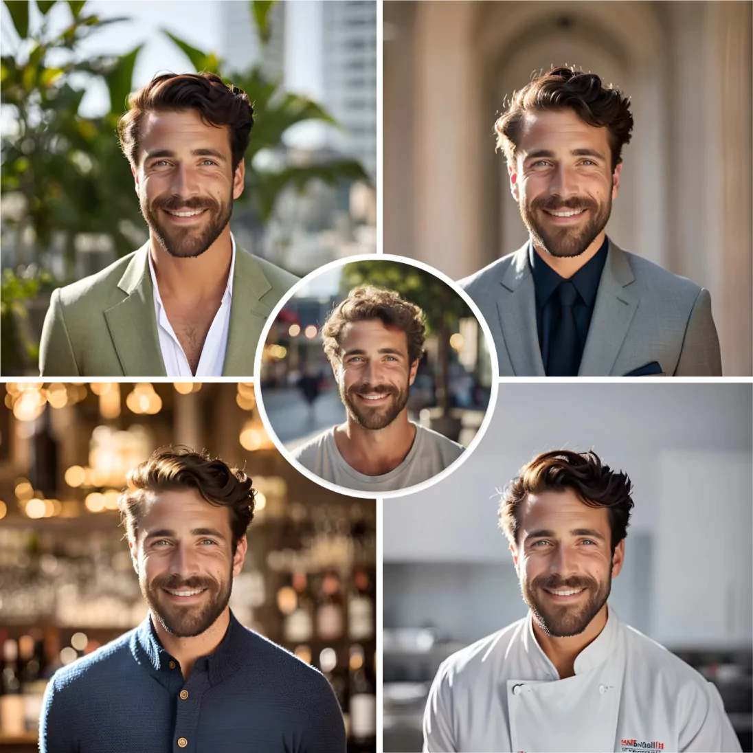 AI realistic professional photos showcase